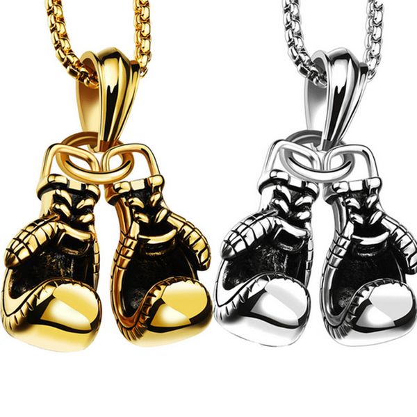 european and american jewelry boxing gloves domineering titanium steel necklace stainless steel pendant punk fashion, Silver
european and american jewelry boxing gloves domineering titanium steel necklace stainless steel pendant punk fashion, Silver