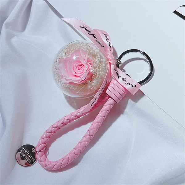 romantic creative natural eternal rose flower keychain women girl pu leather braided rope key chain keyring valentine's day gift, Silver
romantic creative natural eternal rose flower keychain women girl pu leather braided rope key chain keyring valentine's day gift, Silver