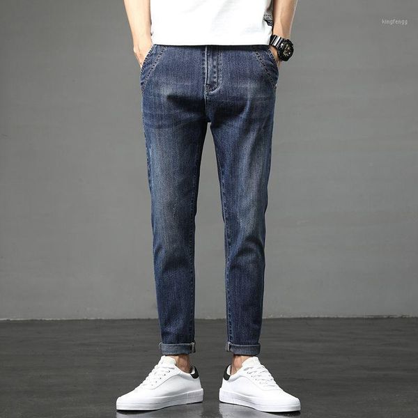 2021 spring new men's stretch straight jeans casual classic style fashion trousers male leisure trends personality pants1, Blue
2021 spring new men's stretch straight jeans casual classic style fashion trousers male leisure trends personality pants1, Blue