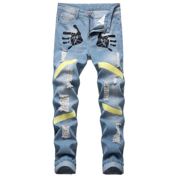 wholesale-swag mens black jeans skinny ripped destroyed stretch slim fit hop hop pants with holes for men, Blue
wholesale-swag mens black jeans skinny ripped destroyed stretch slim fit hop hop pants with holes for men, Blue