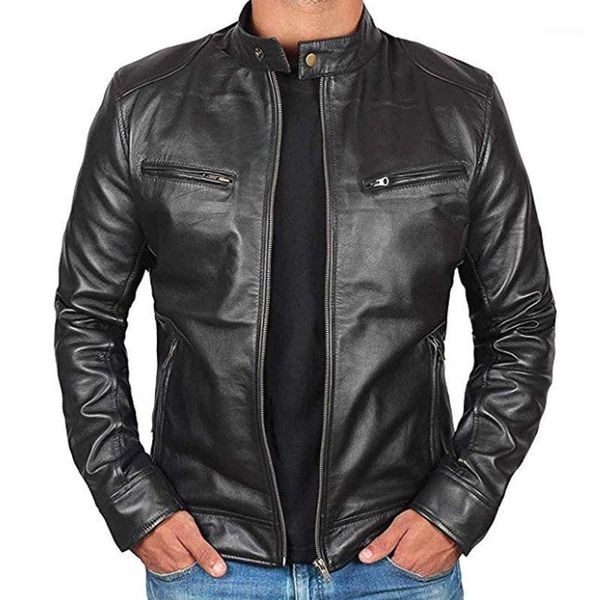 black motorcycle mens leather jackets brown leather-jacket men vintage stand collar jacket pu faux leather outwear w1091
black motorcycle mens leather jackets brown leather-jacket men vintage stand collar jacket pu faux leather outwear w1091