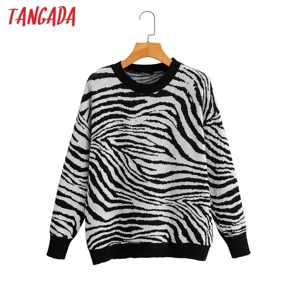 tangada women 2020 fashion animal knitted sweater jumper o neck female oversize pullovers chic 1f207 c1121, White;black
tangada women 2020 fashion animal knitted sweater jumper o neck female oversize pullovers chic 1f207 c1121, White;black
