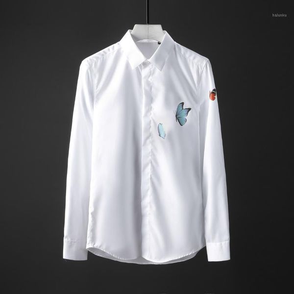 men's casual shirts men shirt luxury digital printing color butterflies long sleeve mens dress 100% cotton slim fit 4xl1, White;black
men's casual shirts men shirt luxury digital printing color butterflies long sleeve mens dress 100% cotton slim fit 4xl1, White;black