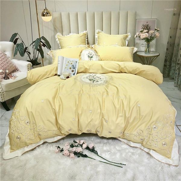 yellow pastoral style 100s egyptian cotton bedding set daisy bouquet embroidery duvet cover bed linen fitted sheet pillowcases1
yellow pastoral style 100s egyptian cotton bedding set daisy bouquet embroidery duvet cover bed linen fitted sheet pillowcases1