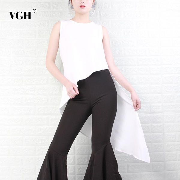 vgh white chiffon asymmetrical shirts for women o neck sleeveless irregular hem blouses female 2020 spring fashion new clothing1
vgh white chiffon asymmetrical shirts for women o neck sleeveless irregular hem blouses female 2020 spring fashion new clothing1
