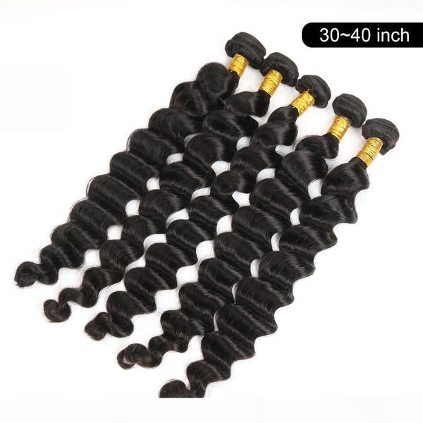 long length 32 34 36 38 40 inch brazilian loose deep wave human hair bundles natural color, Black
long length 32 34 36 38 40 inch brazilian loose deep wave human hair bundles natural color, Black