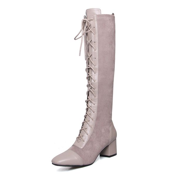 women cross tied knee high boots winter long boots night club shoes woman genuine leather warm flock boots, Black
women cross tied knee high boots winter long boots night club shoes woman genuine leather warm flock boots, Black