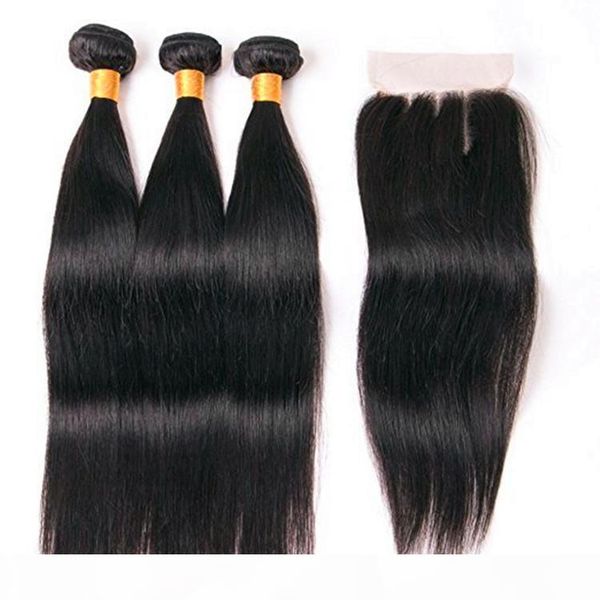 brazilian straight human hair weaves extensions 3 or 4 bundles with closure double weft, ing, Black
brazilian straight human hair weaves extensions 3 or 4 bundles with closure double weft, ing, Black