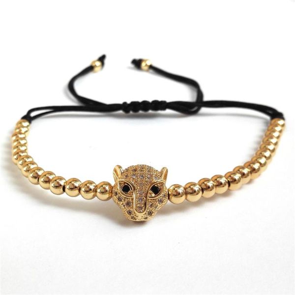 charm bracelets fashion men bracelet,4mm gold color round copper beads & leopard head braiding macrame european american weaving bracelets,g, Golden;silver
charm bracelets fashion men bracelet,4mm gold color round copper beads & leopard head braiding macrame european american weaving bracelets,g, Golden;silver
