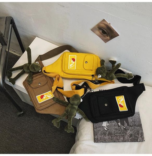 chest bag waist pack canvas portable zipper buckle dangle frog doll sports casual pockets crossbody purse
chest bag waist pack canvas portable zipper buckle dangle frog doll sports casual pockets crossbody purse