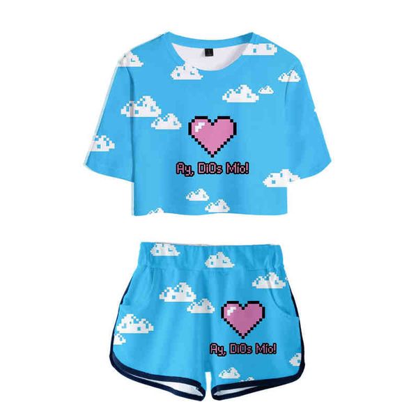 2020 karol g 3d printed women two piece set fashion summer short sleeve shorts fashion streetwear clothes g1227, White
2020 karol g 3d printed women two piece set fashion summer short sleeve shorts fashion streetwear clothes g1227, White