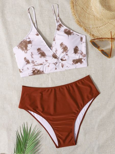 plus tie dye high waisted bikini swimsuit z53b#, Black
plus tie dye high waisted bikini swimsuit z53b#, Black