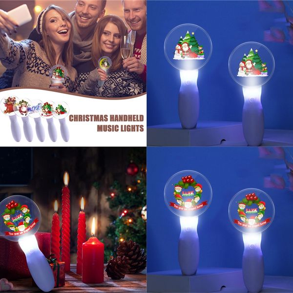 christmas flashlight 2021 new year night lights sticks glow led xmas music projector lamp novelty gifts toy light for festival decor f112106, Blue 
christmas flashlight 2021 new year night lights sticks glow led xmas music projector lamp novelty gifts toy light for festival decor f112106, Blue