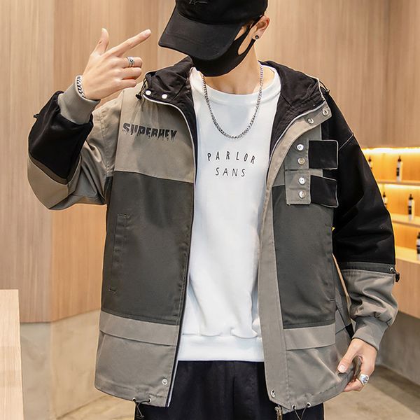 brand fashion jacket men spring autumn patchwork japan style tooling men's coat ru/us size m-xxl male clothing kg-267, Black;brown
brand fashion jacket men spring autumn patchwork japan style tooling men's coat ru/us size m-xxl male clothing kg-267, Black;brown