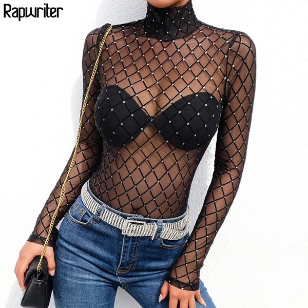 rapwriter turtleneck long sleeve black transparent bodysuit women 2020 streetwear fishnet see through mesh bodysuit party q1118, White
rapwriter turtleneck long sleeve black transparent bodysuit women 2020 streetwear fishnet see through mesh bodysuit party q1118, White