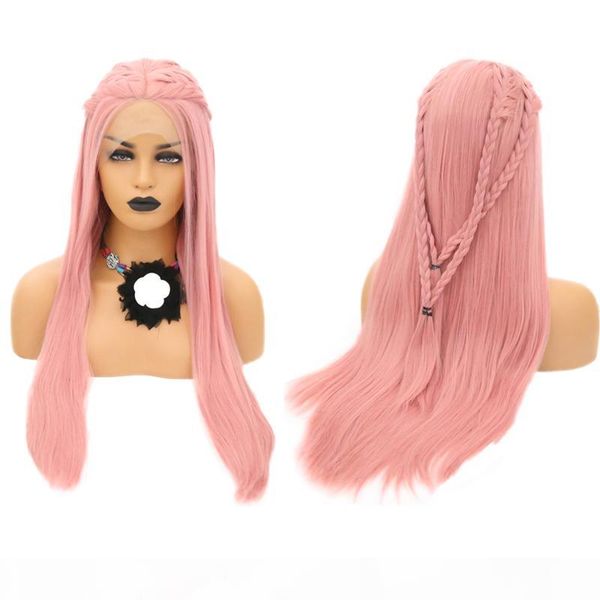 aimeya pink wig long silky straight synthetic lace front wigs middle part heat resistant natural hairline box braided wigs, Black
aimeya pink wig long silky straight synthetic lace front wigs middle part heat resistant natural hairline box braided wigs, Black