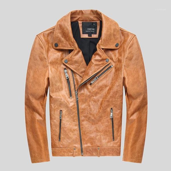 fortime 2018 men vintage khaki genuine leather jacket fashion lapel cowhide short motorcycle jackets winter coats m-4xl1, Black
fortime 2018 men vintage khaki genuine leather jacket fashion lapel cowhide short motorcycle jackets winter coats m-4xl1, Black