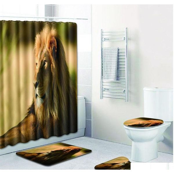 lion pattern printing non-slip home toilet pad cover bath mat + qylgaf bbgargden
lion pattern printing non-slip home toilet pad cover bath mat + qylgaf bbgargden