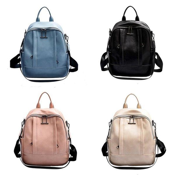 backpack style fashion women's pu leather solid color large capacity anti-theft travel female
backpack style fashion women's pu leather solid color large capacity anti-theft travel female