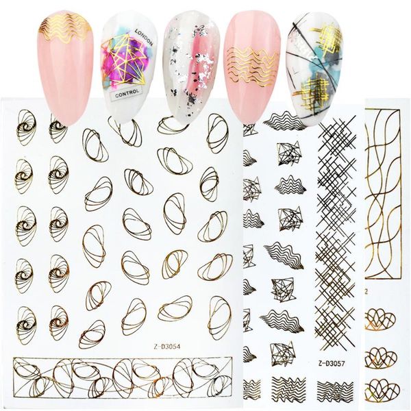 stickers & decals 1pcs gold 3d nail sticker curved liners stripe geometric metal self adhesive art transfer diy manicure tips decor, Black
stickers & decals 1pcs gold 3d nail sticker curved liners stripe geometric metal self adhesive art transfer diy manicure tips decor, Black