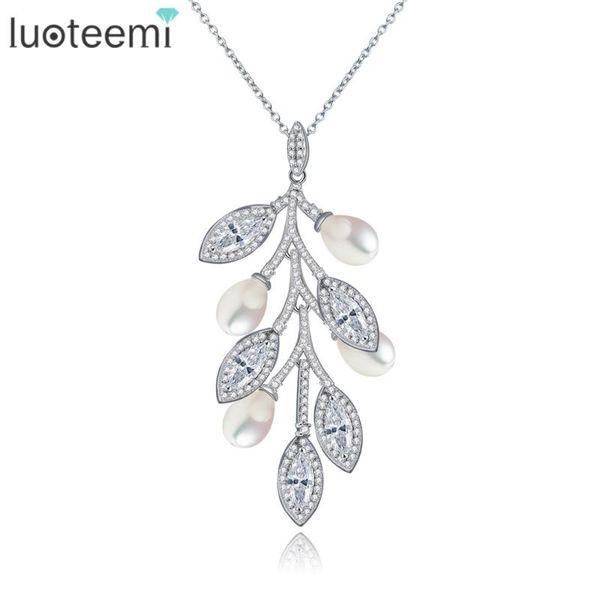 luoteemi women casual modern marquise cuting zircon with created waterdrop pearls conected leaf shape pendant necklace, Silver
luoteemi women casual modern marquise cuting zircon with created waterdrop pearls conected leaf shape pendant necklace, Silver
