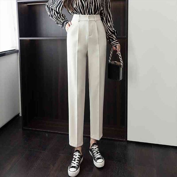 high waist suit pants women black spring and autumn korean fashion draped loose straight casual nine-point overalls, Black;white
high waist suit pants women black spring and autumn korean fashion draped loose straight casual nine-point overalls, Black;white