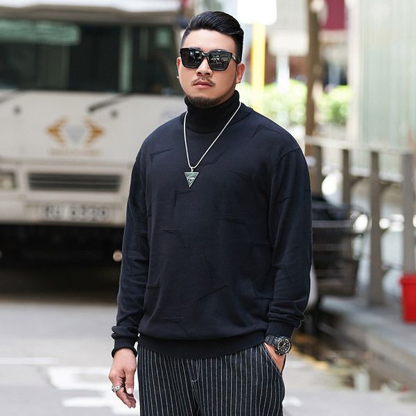 gxxh spring and autumn plus size 2xl-5xl 6xl 7xl 8xl big men's wear trendy sweater loose turtleneck plus thin knitted sweaters 201203, White;black
gxxh spring and autumn plus size 2xl-5xl 6xl 7xl 8xl big men's wear trendy sweater loose turtleneck plus thin knitted sweaters 201203, White;black