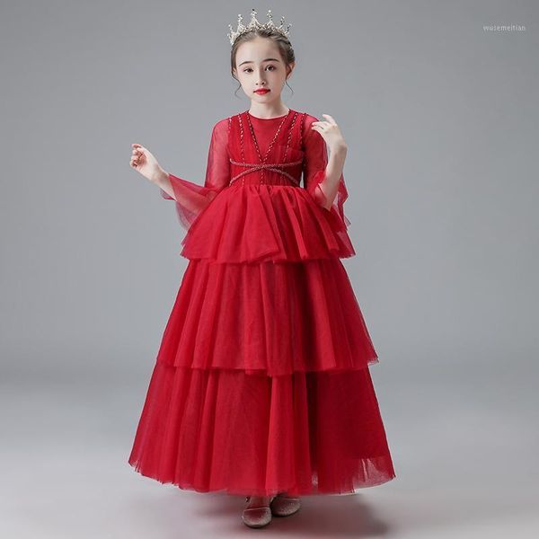 girl's dresses flower girl illusion vintage princess sequined ball gown pleat tiered beading o-neck lace tulle kids party dress h0201, Red;yellow
girl's dresses flower girl illusion vintage princess sequined ball gown pleat tiered beading o-neck lace tulle kids party dress h0201, Red;yellow