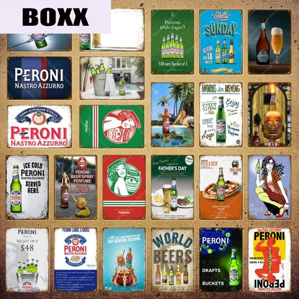 ice cold peroni served here metal tin signs world beers vintage poster pub bar decor wall art painting decorative plaque yi-168
ice cold peroni served here metal tin signs world beers vintage poster pub bar decor wall art painting decorative plaque yi-168
