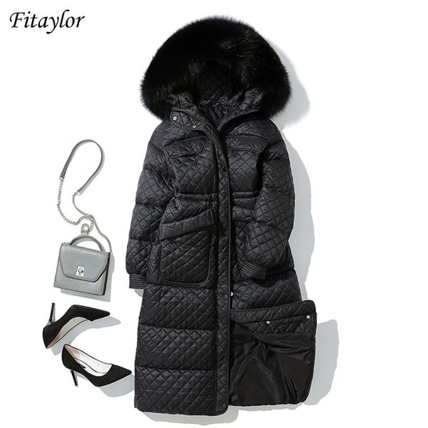 women's down & parkas fitaylor winter women big natural fur collar long parka thick warm 90% white duck coat sleeve snow jacket, Black
women's down & parkas fitaylor winter women big natural fur collar long parka thick warm 90% white duck coat sleeve snow jacket, Black