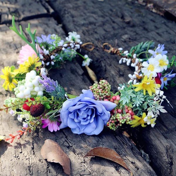 decorative flowers & wreaths imitation hand-made bridal garland garden wildflower hat with hair headdress flower wreath 1
decorative flowers & wreaths imitation hand-made bridal garland garden wildflower hat with hair headdress flower wreath 1