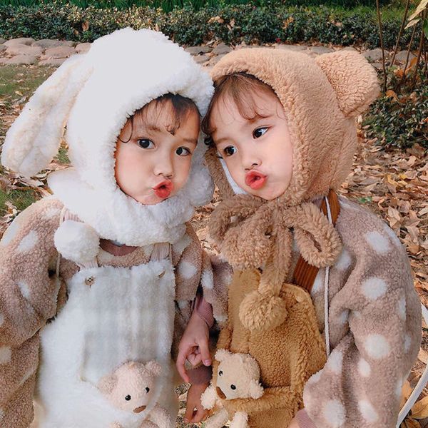 in cap scarf one two piece set for children autumn winter boys and girls lamb plush warm ear protection hat, Red;brown
in cap scarf one two piece set for children autumn winter boys and girls lamb plush warm ear protection hat, Red;brown