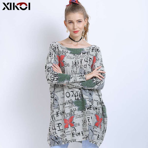 loose sweater female bat sleeve casual letter printing fashion knitwear women autumn winter new, White;black
loose sweater female bat sleeve casual letter printing fashion knitwear women autumn winter new, White;black
