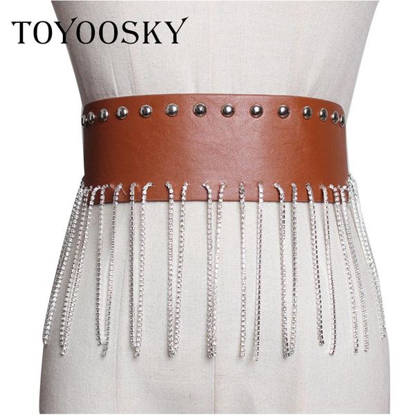 toyoosky elegant women wide belt punk rivet bling rhinestone tassels solid all-match waistband alloy double snap belts for woman, Black;brown
toyoosky elegant women wide belt punk rivet bling rhinestone tassels solid all-match waistband alloy double snap belts for woman, Black;brown