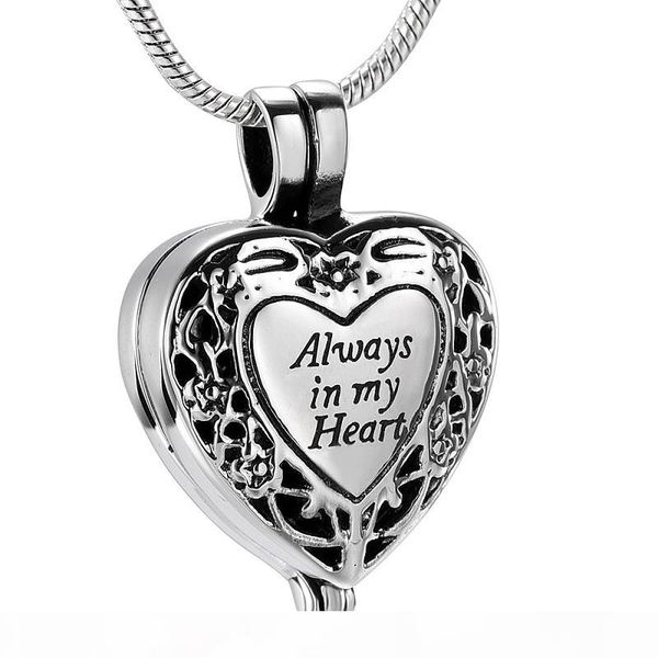 ijd9958 stainless steel cremation pendant"always in my heart" for ashes urn perfume locket memorial keepsake necklace jewelry, Silver
ijd9958 stainless steel cremation pendant"always in my heart" for ashes urn perfume locket memorial keepsake necklace jewelry, Silver