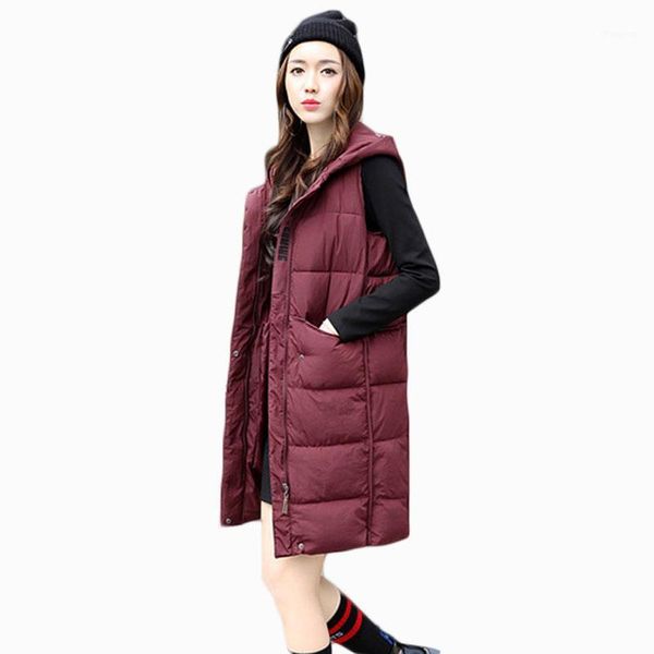 2017 new arrival women autumn winter jacket vest mid-length hooded warm ladies parka cotton wadding female slim waistcoat zl6061, Black;white
2017 new arrival women autumn winter jacket vest mid-length hooded warm ladies parka cotton wadding female slim waistcoat zl6061, Black;white