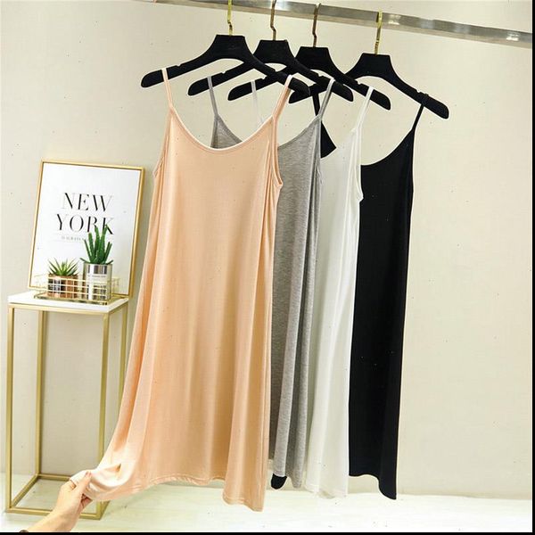 women summer dress fashion sleeveless plus size dress womens 2021 solid spaghetti strap casual modal party dress o neck vestido, Black;gray
women summer dress fashion sleeveless plus size dress womens 2021 solid spaghetti strap casual modal party dress o neck vestido, Black;gray