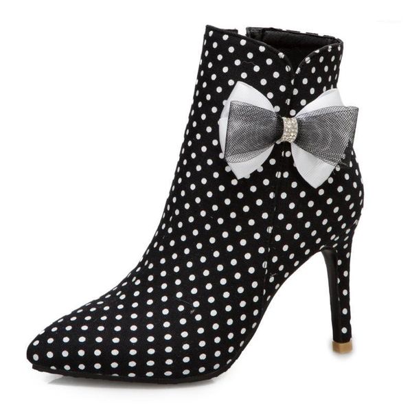 oversize cloth polka dot pattern bow stiletto ankle boots red pointed high heels polka dot white simple and cute short boots1, Black
oversize cloth polka dot pattern bow stiletto ankle boots red pointed high heels polka dot white simple and cute short boots1, Black