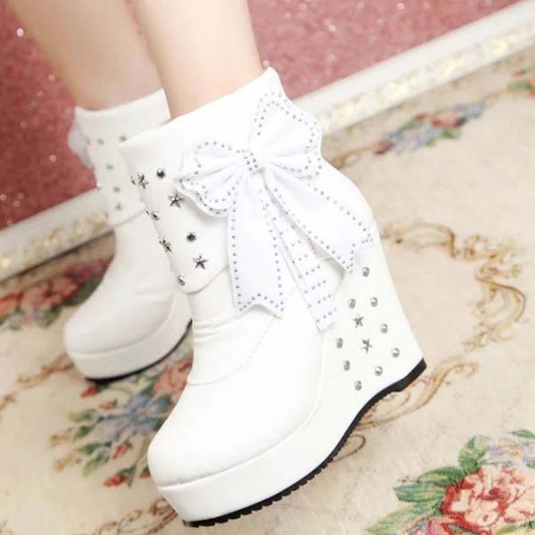 boots bonjomarisa female solid slip on platform wedges ankle women butterfly-knot sweet winter shoes woman1, Black
boots bonjomarisa female solid slip on platform wedges ankle women butterfly-knot sweet winter shoes woman1, Black