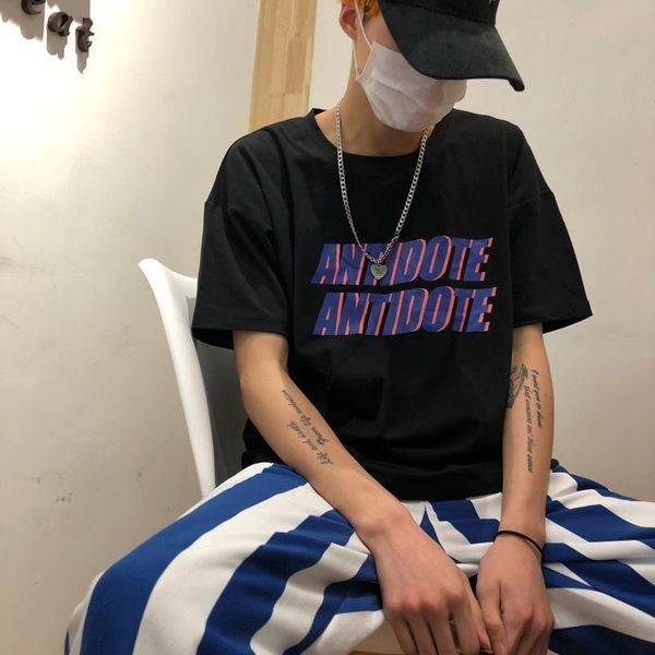 summer korean alphabet print ins harajuku loose cotton ulzzang streetwear o-neck fashion dark black casual cute women t-shirt, White
summer korean alphabet print ins harajuku loose cotton ulzzang streetwear o-neck fashion dark black casual cute women t-shirt, White