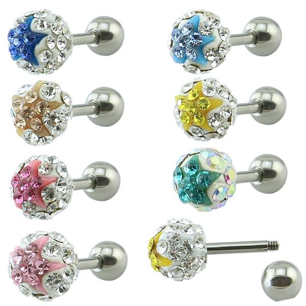 1 pair stud earrings crystal ball ear studs women ear piercing earrings stainless steel body jewelry pendientes hombre, Golden;silver
1 pair stud earrings crystal ball ear studs women ear piercing earrings stainless steel body jewelry pendientes hombre, Golden;silver