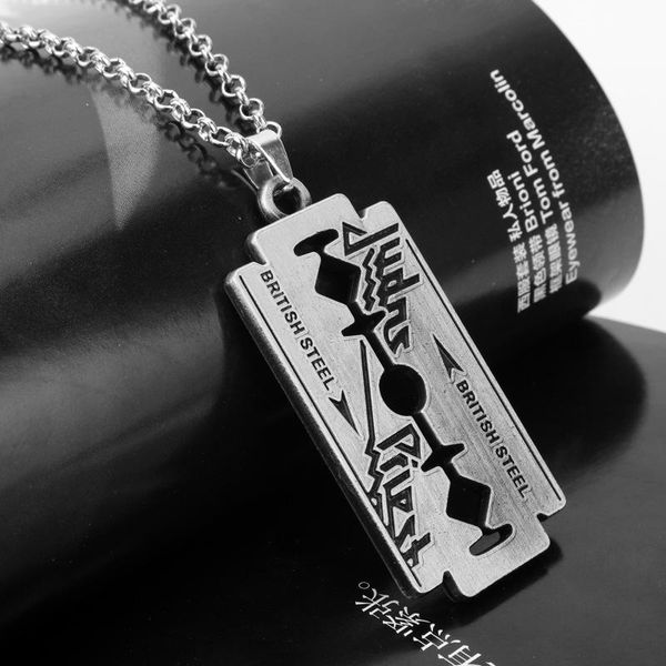 pendant necklaces fashion blade necklace for men british rock band judas priest punk male jewelry 20inch, Silver
pendant necklaces fashion blade necklace for men british rock band judas priest punk male jewelry 20inch, Silver