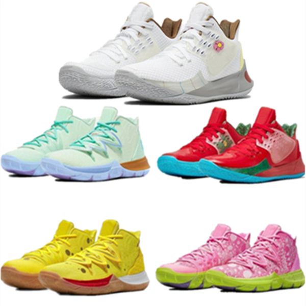 2020 new sponge x kyrie pineapple house 5 mens basketball shoes irving 5s graffiti keep sue fresh 20th anniversary sports sneakers, White;red
2020 new sponge x kyrie pineapple house 5 mens basketball shoes irving 5s graffiti keep sue fresh 20th anniversary sports sneakers, White;red