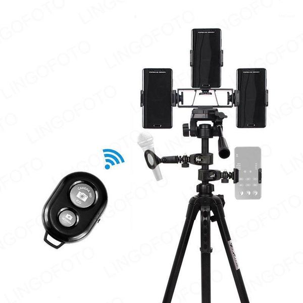 flash heads live streaming video record bluetooth tripod with sound card and three phone holder uc98251
flash heads live streaming video record bluetooth tripod with sound card and three phone holder uc98251