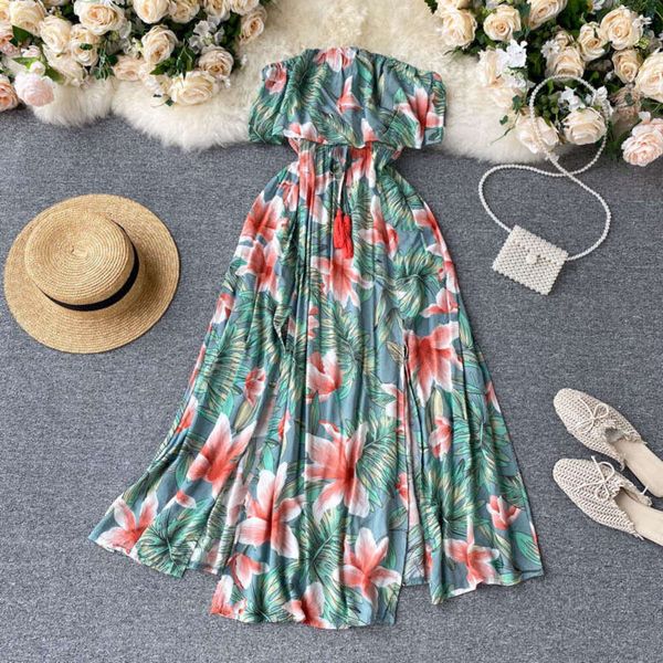 women holiday style printed 2020 for new summer dress strapless waist closing heart machine split knee skirt, Black;gray
women holiday style printed 2020 for new summer dress strapless waist closing heart machine split knee skirt, Black;gray