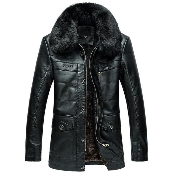 men's fur & faux 2021 long winter jacket mens leather collar business solid fleece soft coats plus size l-4xl, Black
men's fur & faux 2021 long winter jacket mens leather collar business solid fleece soft coats plus size l-4xl, Black