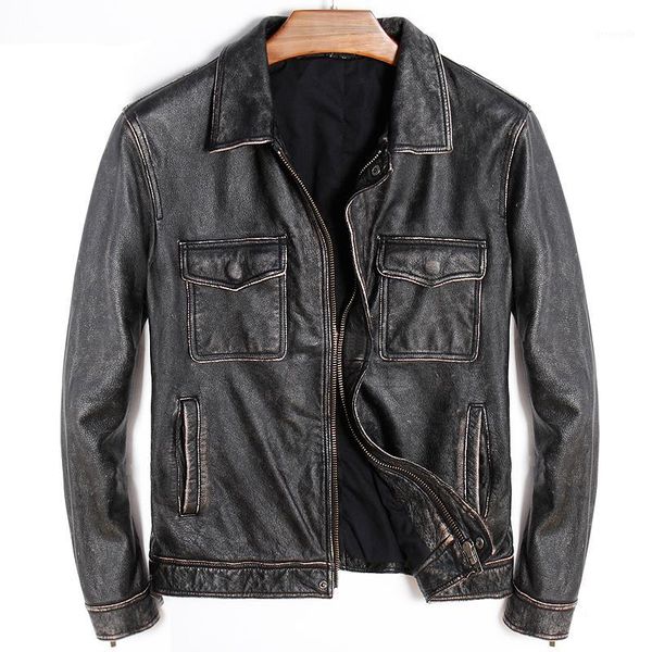 factory 2018 new vintage gray motorcycle leather jacket men casual cowhide slim fit riding jackets bieker jacket1, Black
factory 2018 new vintage gray motorcycle leather jacket men casual cowhide slim fit riding jackets bieker jacket1, Black