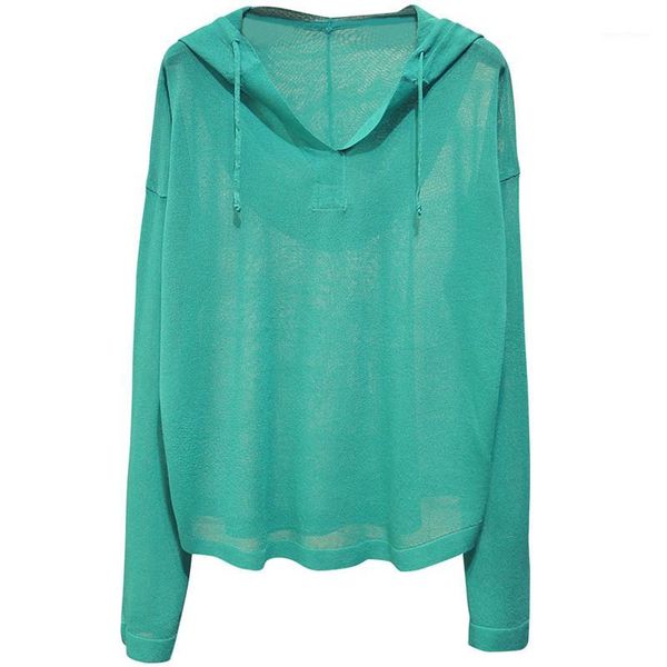 women spring summer ice silk thin long sleeve hat knitted shirt sweater girls ladies loose air-conditioned sunscreen shirt, White;black
women spring summer ice silk thin long sleeve hat knitted shirt sweater girls ladies loose air-conditioned sunscreen shirt, White;black