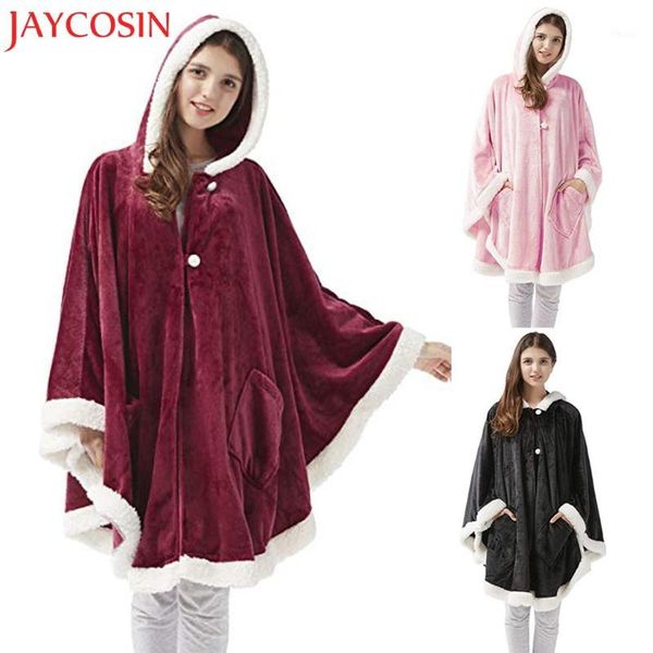 jaycosin women winter warm overcoat cute button down plush hooded throw wrap wearable blanket cover coat dropship dec.11, Black
jaycosin women winter warm overcoat cute button down plush hooded throw wrap wearable blanket cover coat dropship dec.11, Black