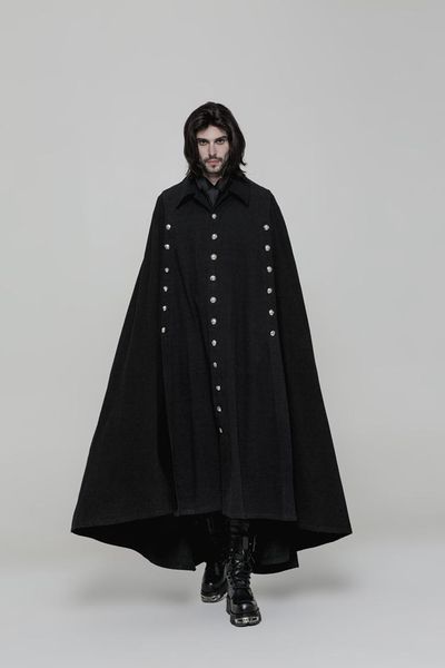 men's wool & blends european and american winter woollen coat long loose shawl lapel bat cape tide, Black
men's wool & blends european and american winter woollen coat long loose shawl lapel bat cape tide, Black